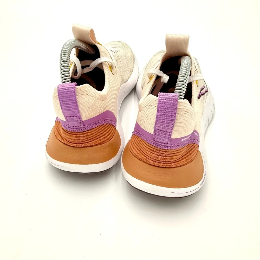 Nike Nike‎ Run Flyknit Next Nature Women's Sneakers in Cream, Purple, and Orange